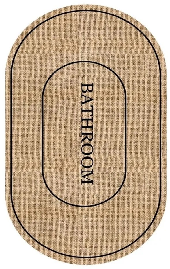 Кафяв килим за баня 60x90 cm Jute Look – Mila Home