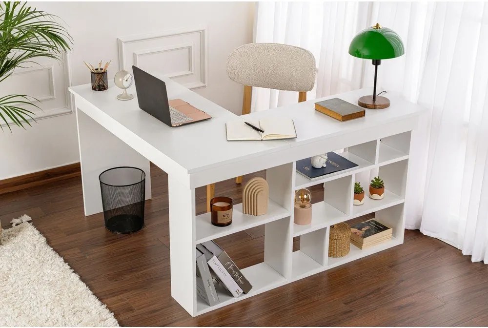 Матова работна маса 120x130 cm Vesper – Kalune Design