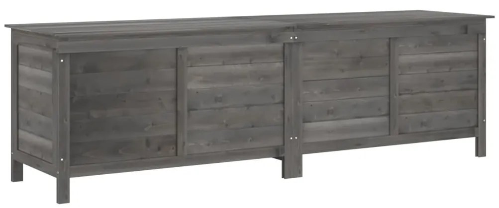 364762 vidaXL Градинска ракла антрацит 198,5x50x56,5 см чам масив
