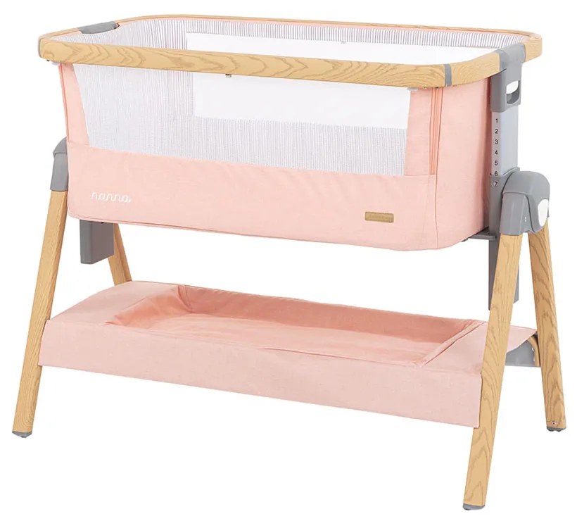 KIKKA BOO Мини кошара - кошче с дървена рамка NANNA PINK WOOD