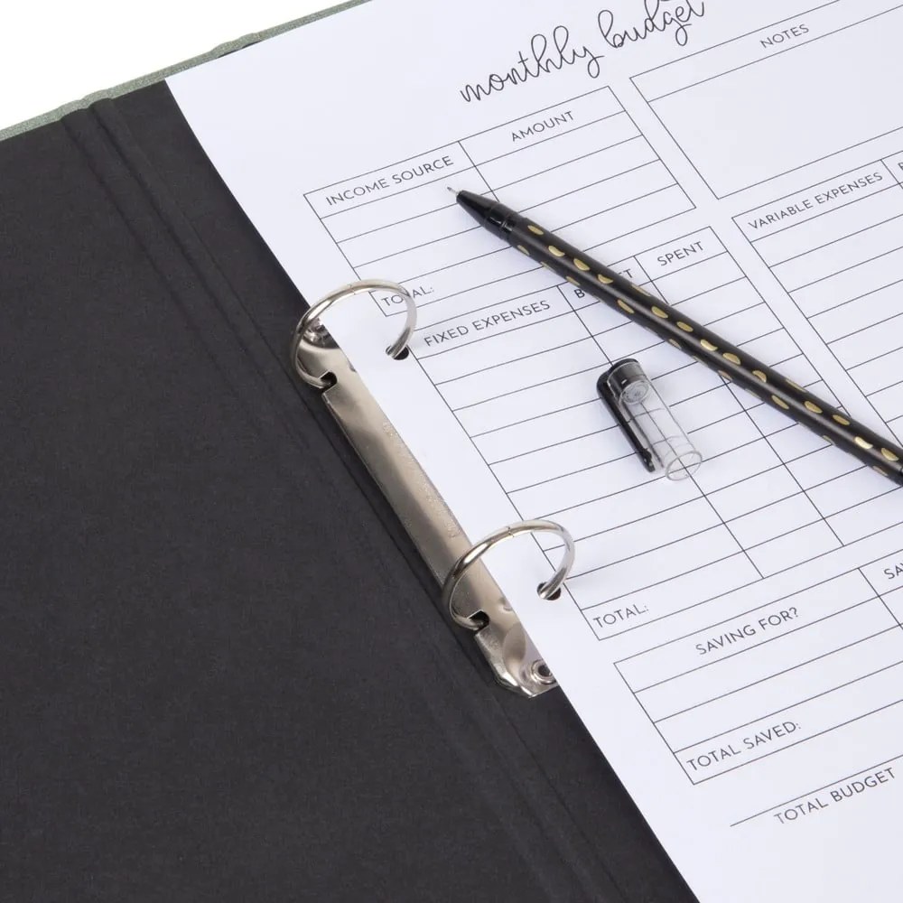 Зелен картонен органайзер Ringo Canvas Paper Laminate – Bigso