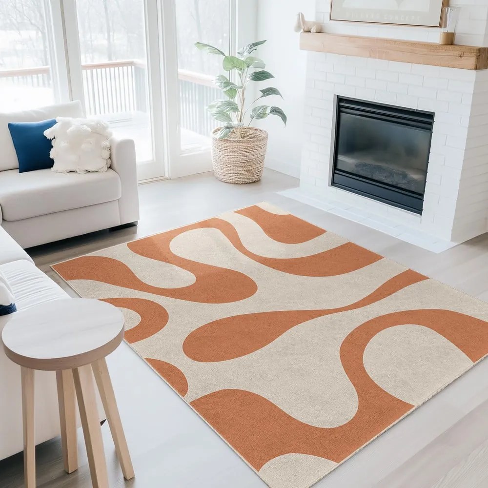 Оранжев килим подходящ за пране 120x180 cm Caramel Latte – Mila Home