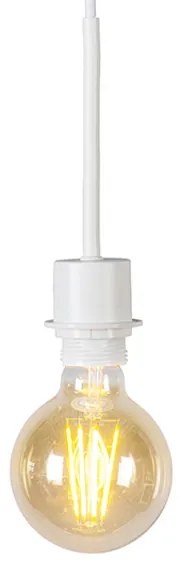 Висяща лампа бяла със зелен абажур 50 см - Combi 1