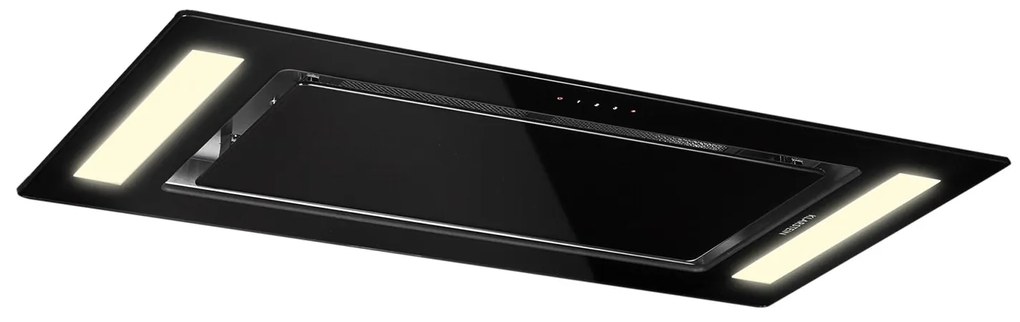Klarstein Remy абсорбатор за таван, за вграждане, 90 cm EEK A 620 m³/h touch LED стъкло