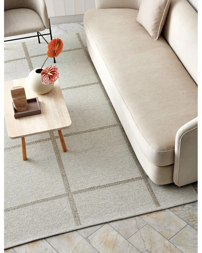 Кремав килим за открито и закрито 70x100 cm Ada Fossil – Pappelina