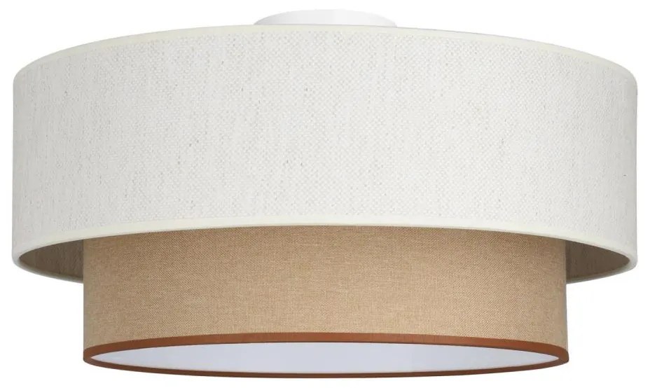 Плафон NATIA 1xE27/60W/230V бял/кафяв