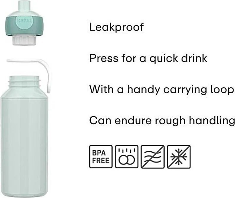 Светлорозова пластмасова детска бутилка 400 ml Fairy Garden by Little Dutch – Mepal
