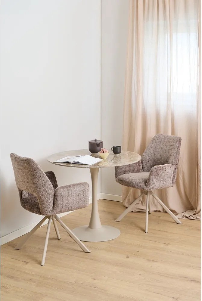 Кръгла трапезна маса с керамичен плот ø 90 cm Malta – Actona