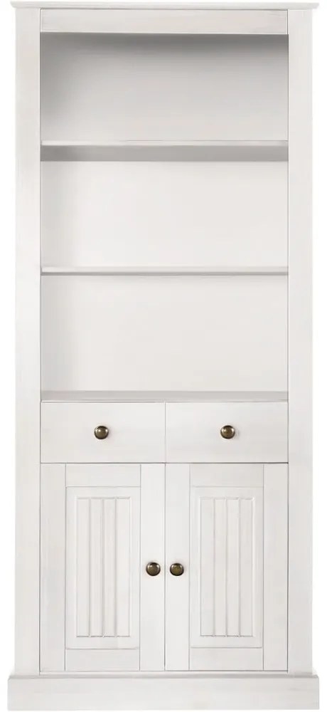 Бяла библиотека от масивен бор 181x31 cm Mille – Støraa