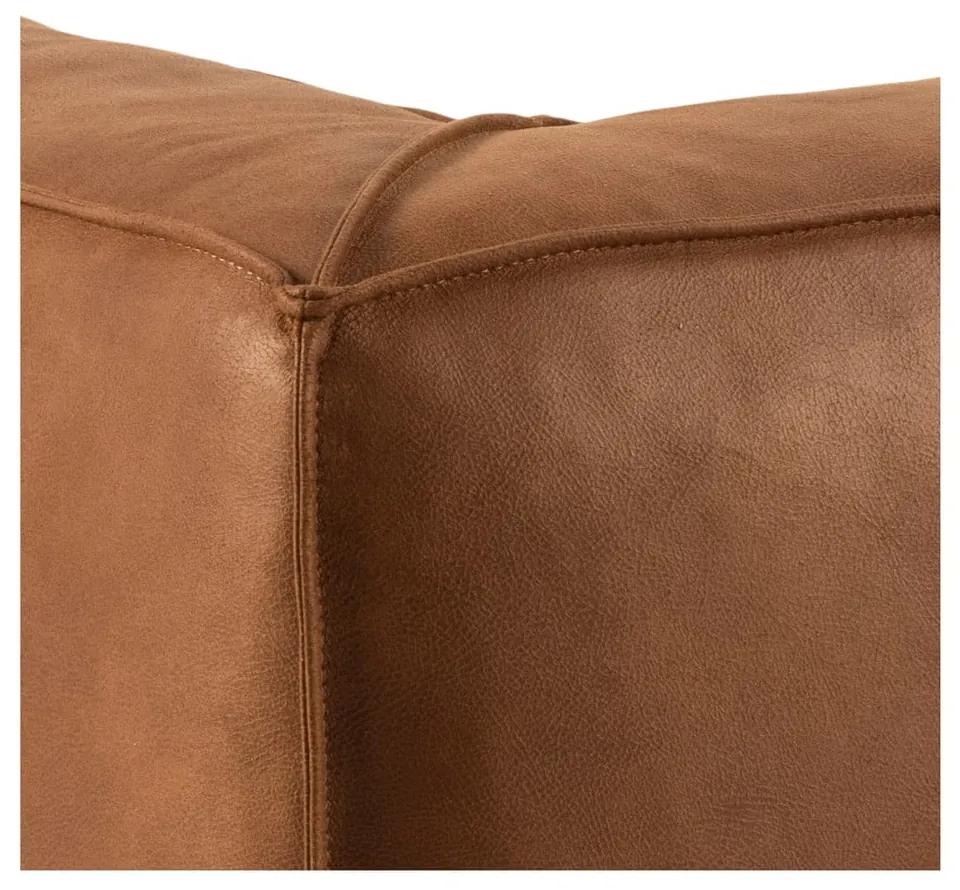 Ъглов диван от изкуствена кожа в цвят коняк (десен ъгъл) Fairfield Kentucky - Bonami Selection