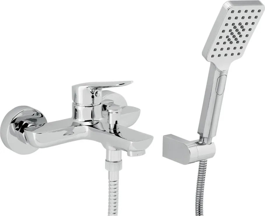 Novaservis - Комплект за вана със смесител METALIA в лъскав хром