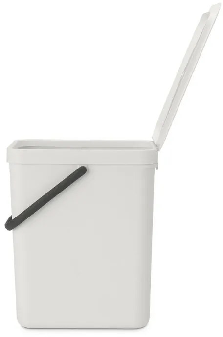 Кош за разделно събиране на боклук Brabantia Sort&Go 1005521, 25 л, Дръжка, Възможност за стенен монтаж, Светлосив