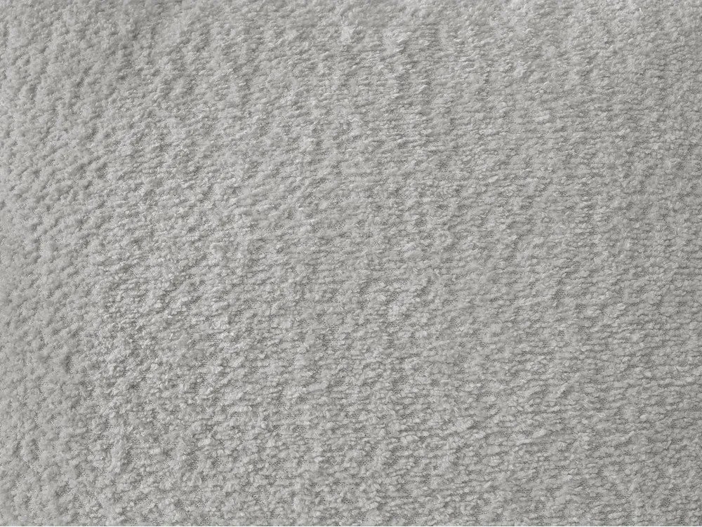 Светлосив сгъваем/с място за съхранение ъглов диван от прежда с примки от букле (десен ъгъл) Montaigne – Bobochic Paris