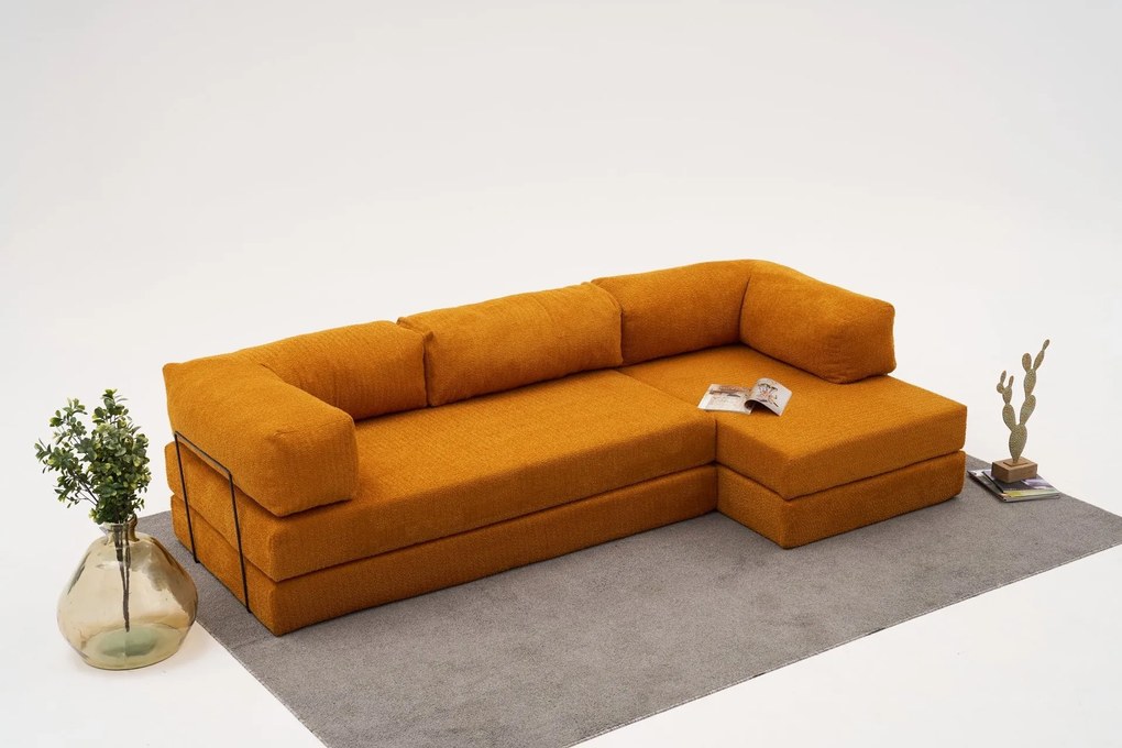 Ъглов диван Comfort, цвят Оранжев