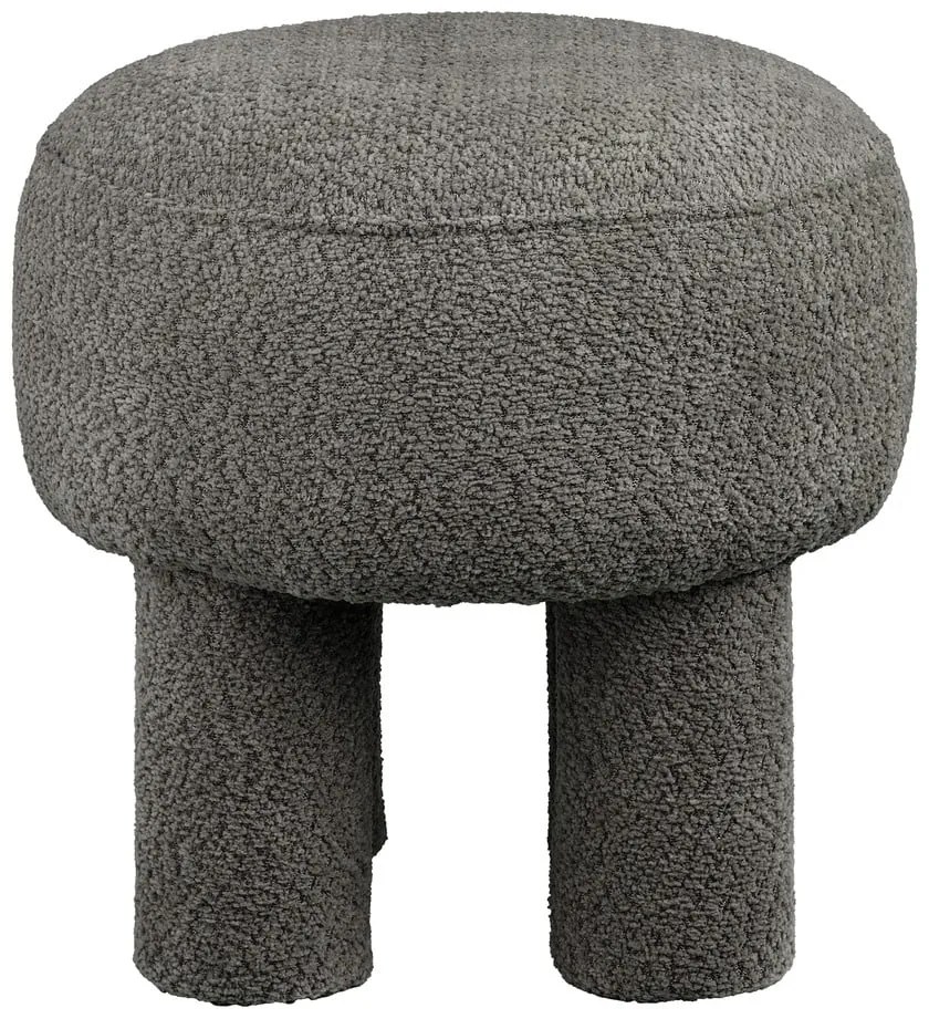 Тъмносива шенилова табуретка Canberra – House Nordic