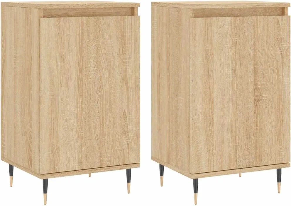 831043 vidaXL Бюфети 2 бр дъб сонома 40x35x70 см инженерно дърво