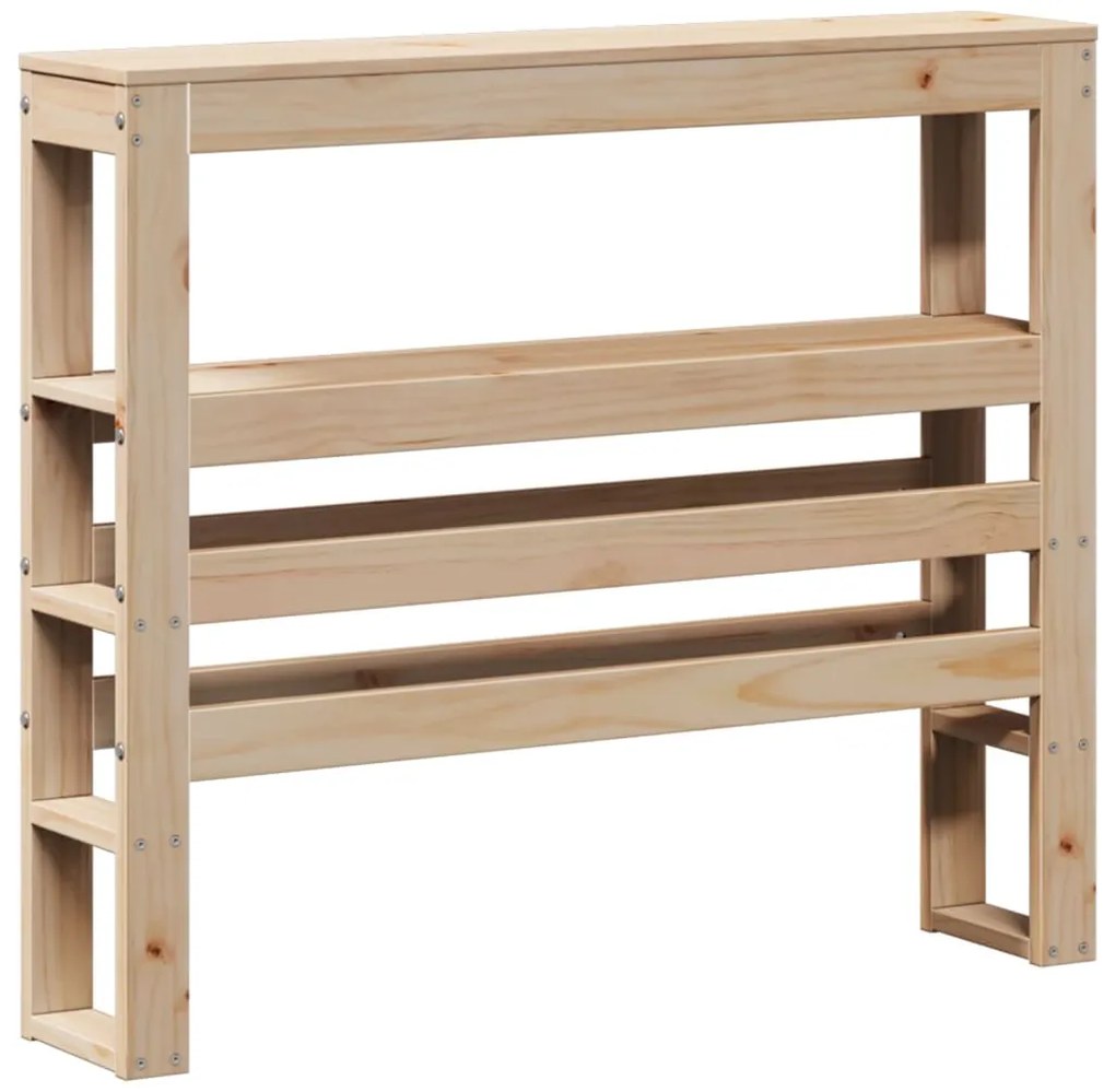 850896 vidaXL Горна табла с рафтове, 90 см, масивно дърво бор