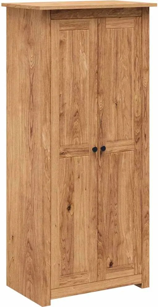 282664 vidaXL Гардероб, 80x50x171,5 см, бор масив, стил Панама