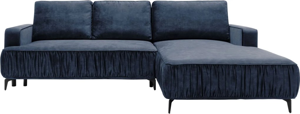 Ъглов диван Lavar-Синьо-Десен