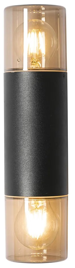 Модерна външна стенна лампа черна 2-светлина IP44 - Odense