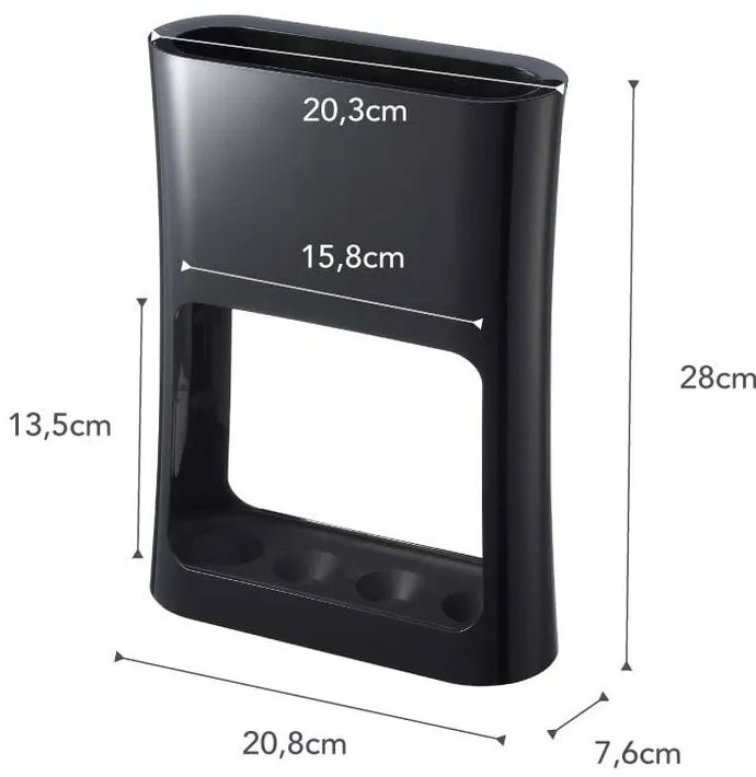 Черна стойка за чадър Oval - YAMAZAKI