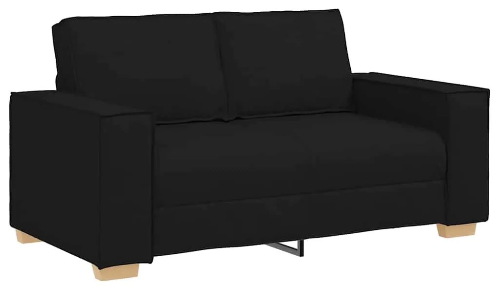 4104972 vidaXL Двуместен диван, черен, 160x78x84 см, плат