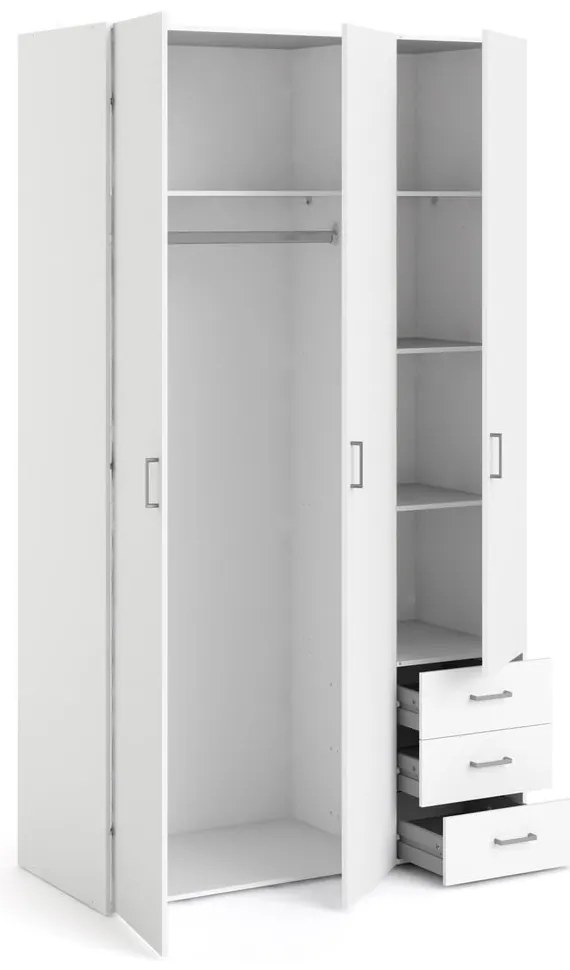 Бял гардероб 116x200 cm Space – Tvilum
