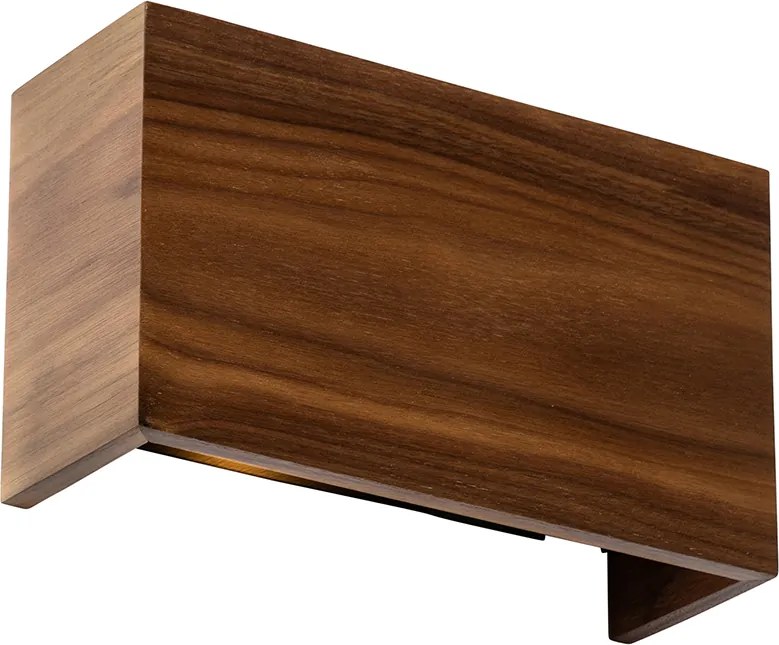 Интелигентна стенна лампа орех 24 см с WiFi G9 - Otan