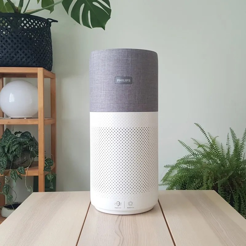 Преоценено: Пречиствател за въздух Philips AC3033/10, SMART, Wi-Fi, 55W, За до 135 м2, HEPA, Интелигентни сензори, Бял/сив