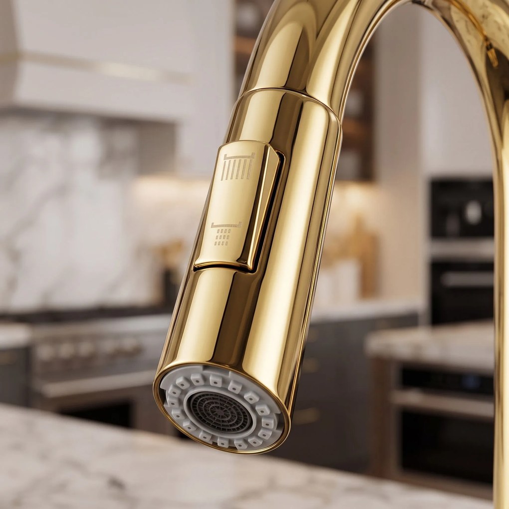 Отвод с аератор за кухненски смесител REA Fresh Gold