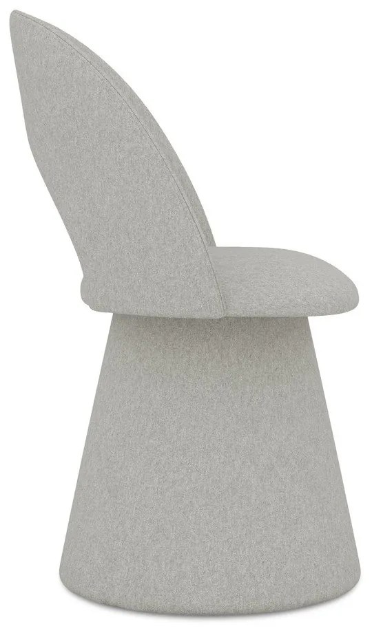 Светлосив тапициран трапезен стол Kalo – Makamii