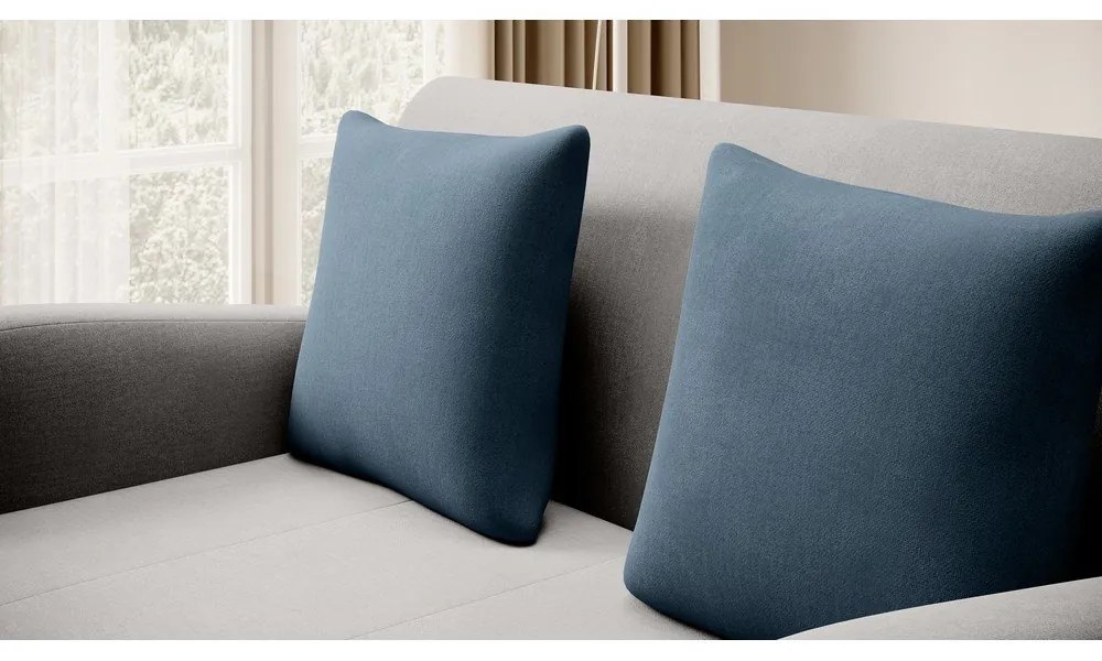 Син/светлосив кадифен сгъваем диван 130 cm Ario – ELTAP