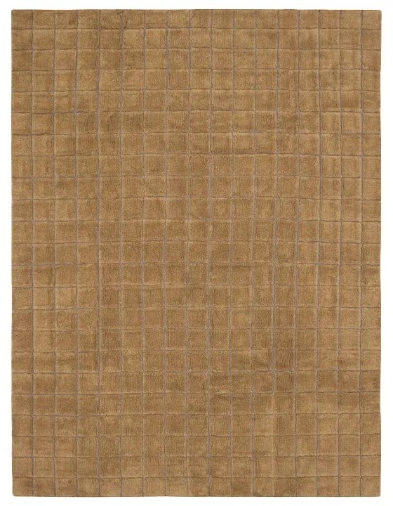 Ръчно изработен вълнен килим в цвят жълта охра 230x300 cm Mosaic Ochre – Lorena Canals