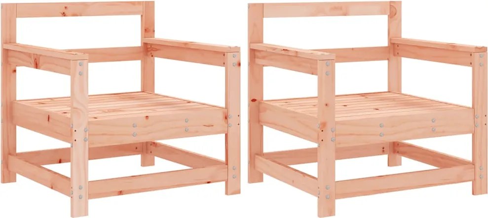 825497 vidaXL Градински столове, 2 бр, дугласко дърво масив