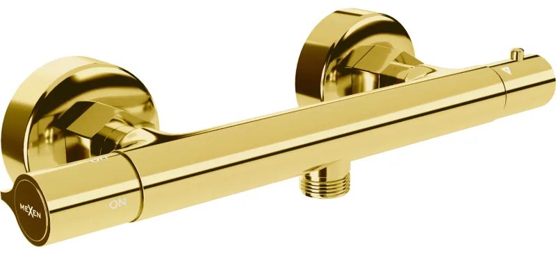 Mexen Slim термостатичен душ батерия, златен - 77105-50