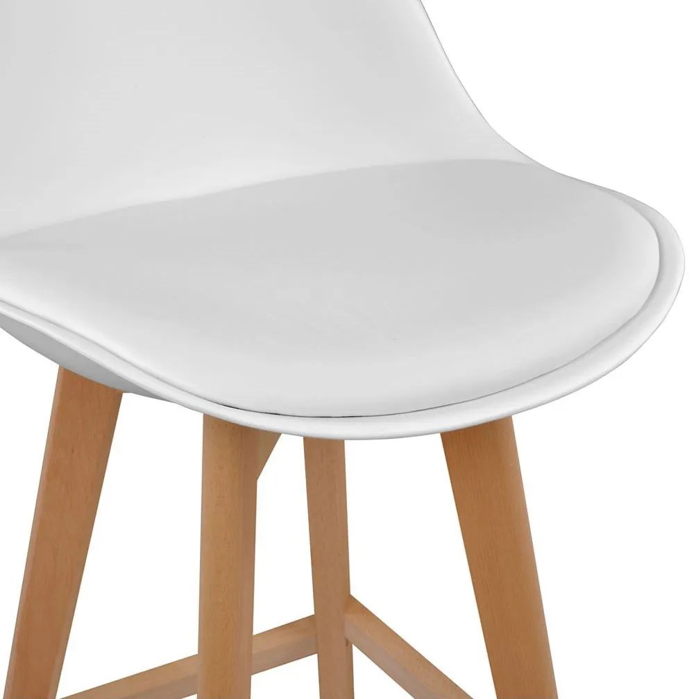 Бар стол Fiona-Бял (4) парчета