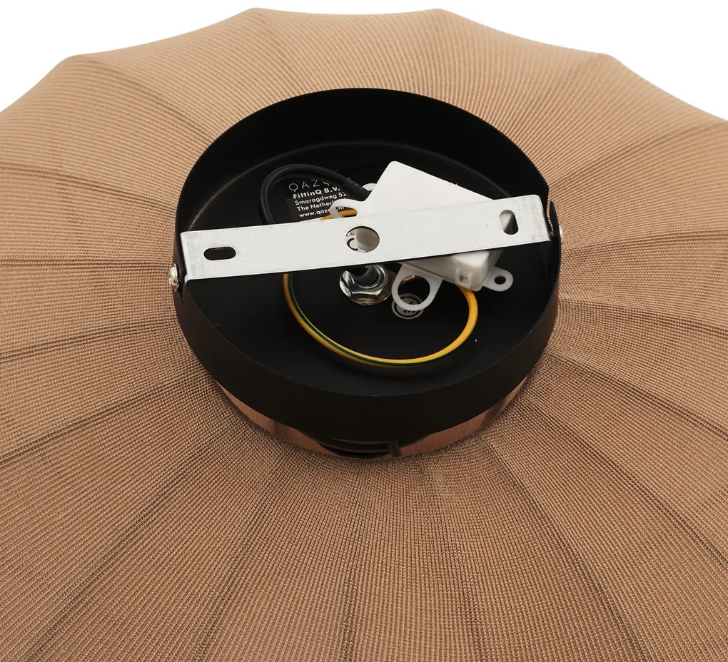 Японска таванна лампа кафява с текстилен абажур - Bida