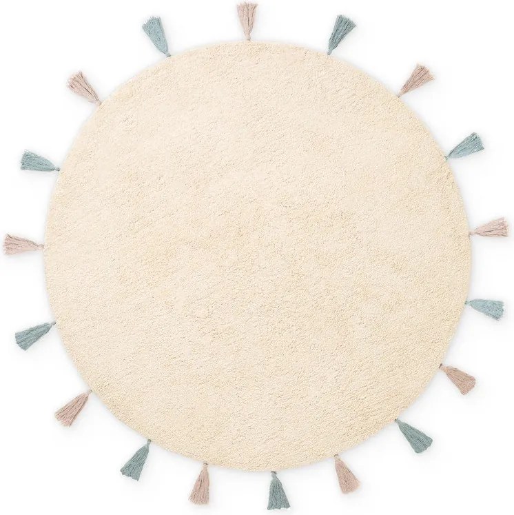 Кремав памучен детски килим подходящ за пране/ръчно изработен ø160 cm Snuggle Sunna – Hanse Home