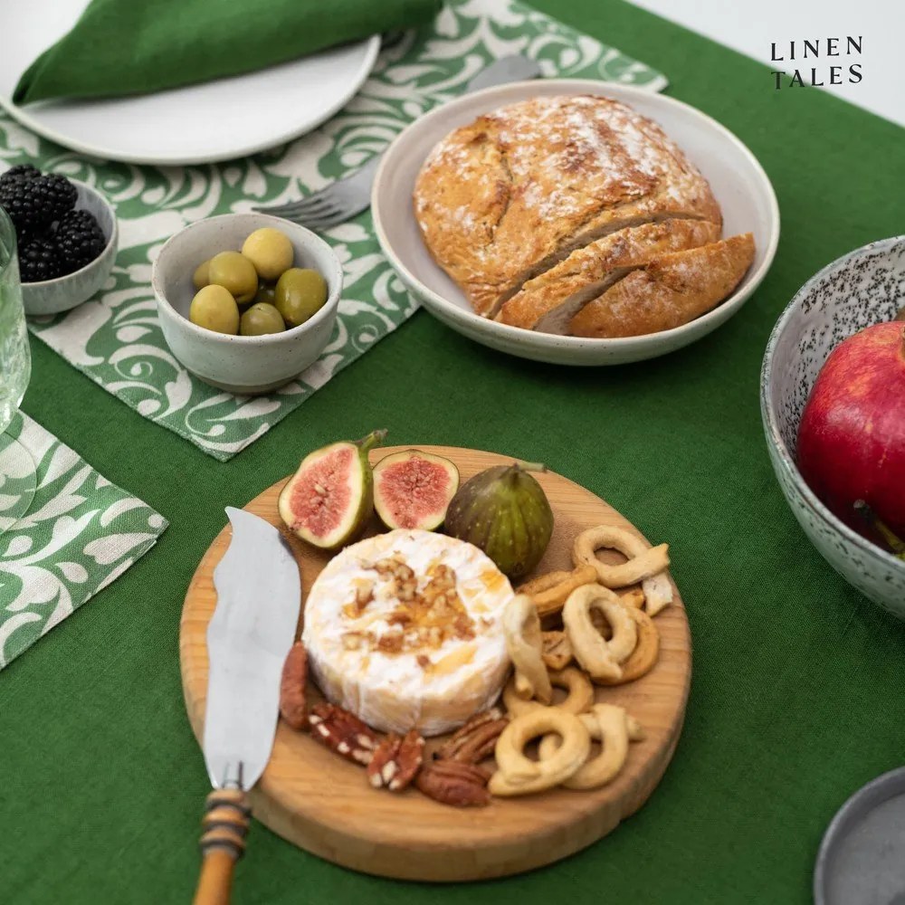 Ленена покривка за маса 140x140 cm True Green – Linen Tales