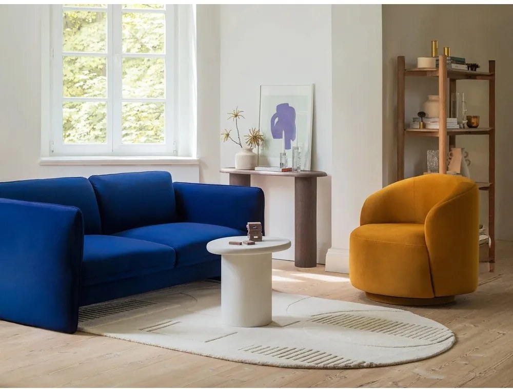 Светлосив кадифен диван 168 cm Georgia – Micadoni