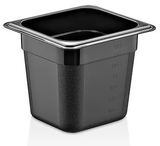 Plast Port - Поликарбонатен гастронорм черен 1/6 h150мм 176х162мм 2.2л (PCP16150)(6116150)