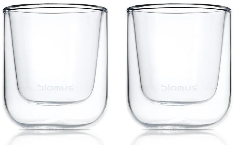 Двустенни стъклени чаши в комплект 2 бр. 80 ml Nero – Blomus