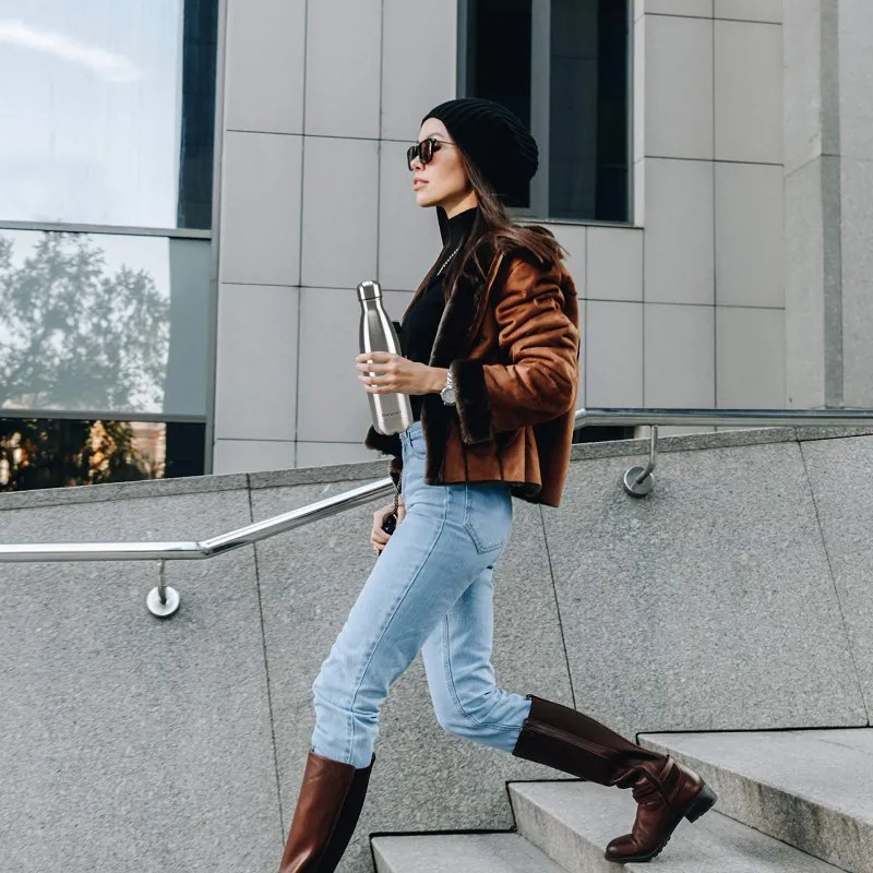 Разопакован: Термо бутилка Beper BI.505, 500 мл, Двойни стени, Без BPA, Неръждаема стомана, Инокс