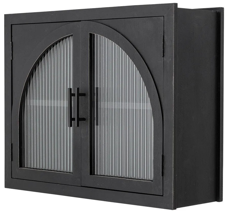 Черна висяща витрина от масивна ела 62x49x23 cm Lario – Bloomingville