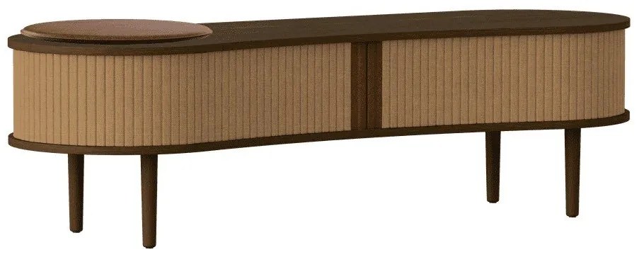 Маса за телевизор от дъбов декор в кафяв и светлокафяв цвят 140x40x46 cm Audacious – UMAGE