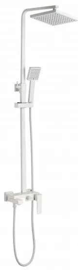 Душ система със смесител, пита, слушалка и шлаух ICT 6891W MATT WHITE, Inter Ceramic