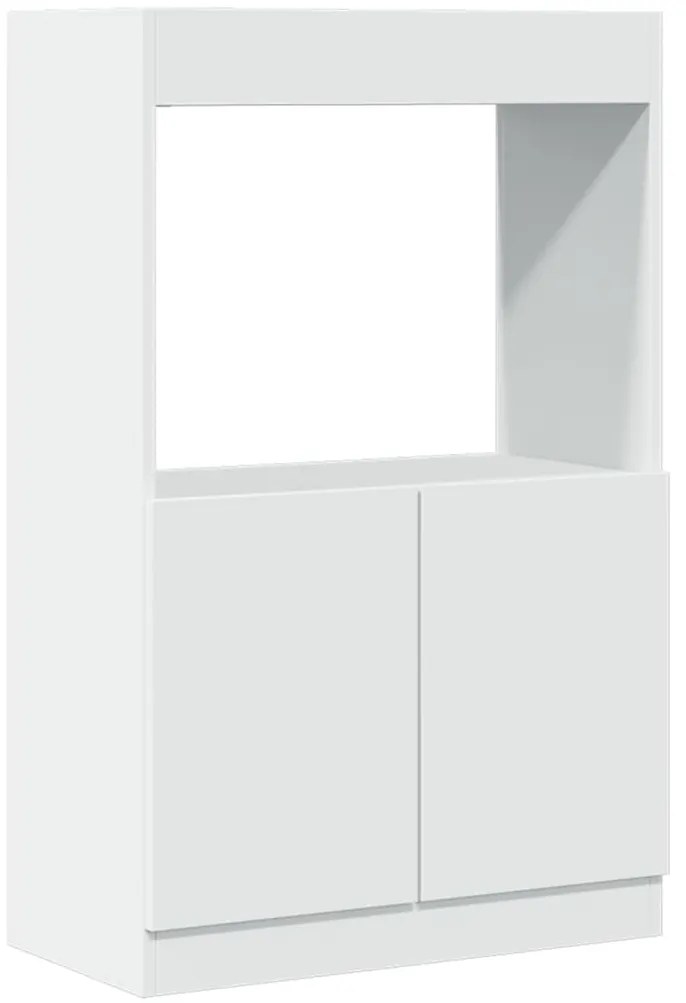 855097 vidaXL Висок шкаф, бял, 63x33x100 см, инженерно дърво