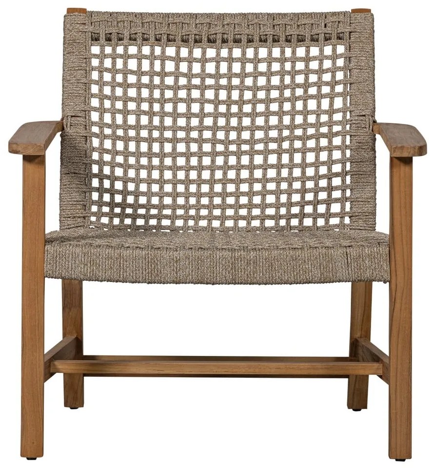 Бежово-естествено градинско кресло от масивно дърво Copper – Exotan