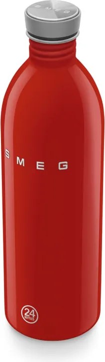 Бутилка Smeg Urban WBF02RD, 1 л, Херметично затваряне, Без ВРА, Неръждаема Стомана, Червена