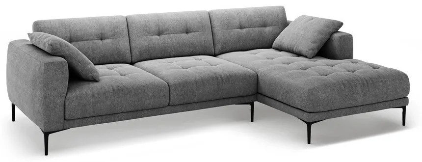 Сив ъглов диван (десен ъгъл) Bemy – Micadoni